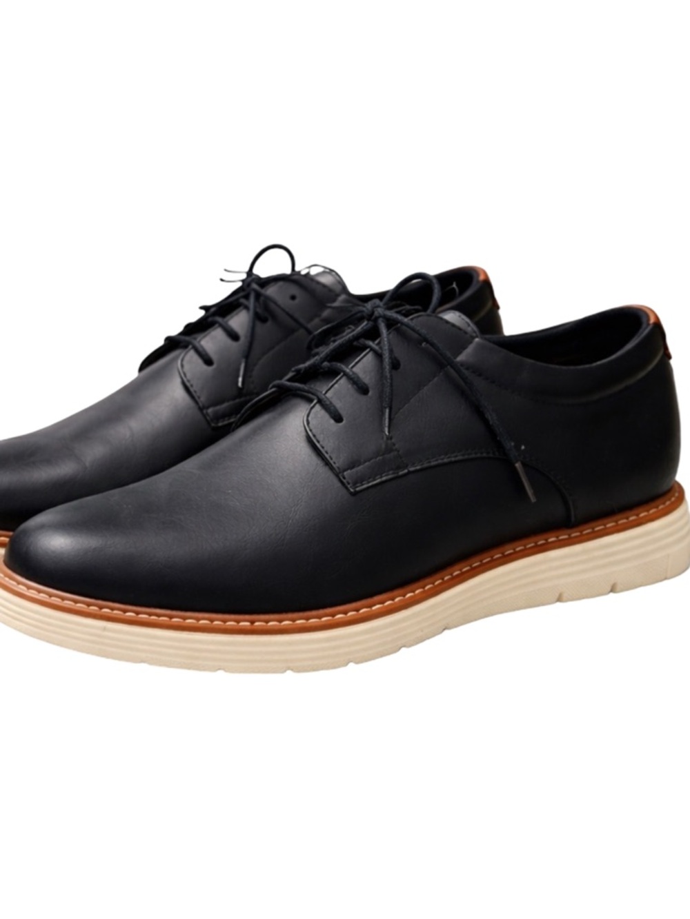 Perry Ellis Portfolio UltraFoam Oxford Dress Shoes Black Comfort Mens 12